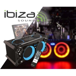 Boombox z akumulatorem, 120W, Ibiza, SPLBOX200-BK